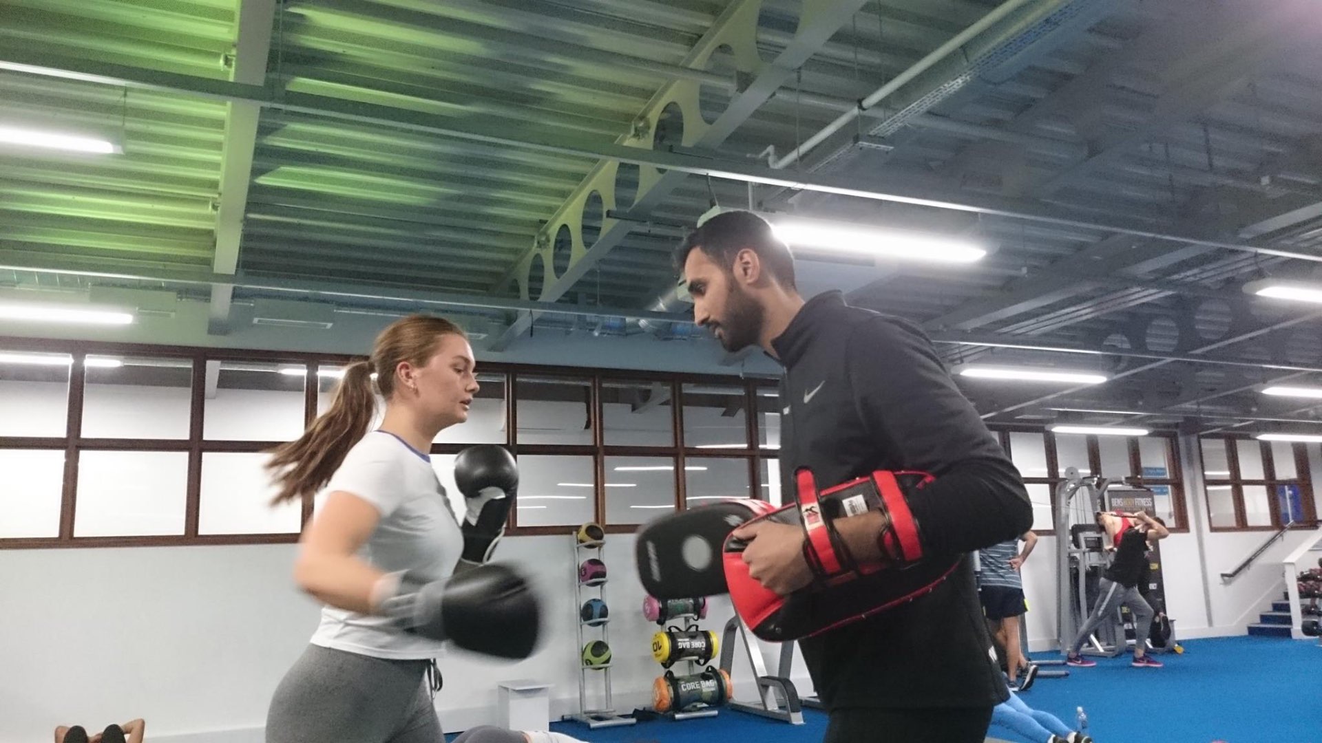High-energy boxing padwork HIIT training session